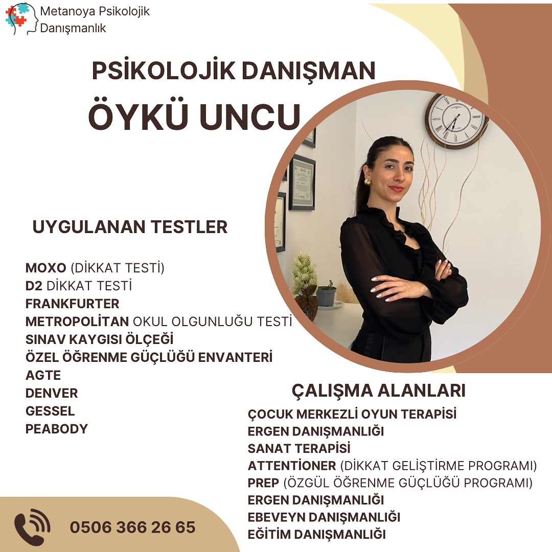 Merhaba, ben Psikolojik Danışman Öykü Uncu.👩_🎓ODTÜ Kuzey Kıbrıs Kampüsü’nde Rehberlik ve Psiko